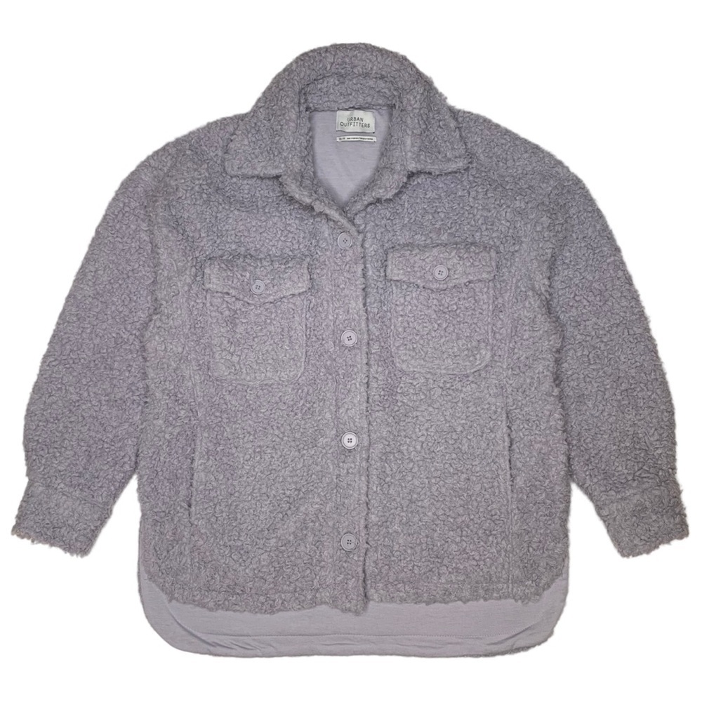 Urban Outfitters UO Palmer Sherpa Shirt Jacket Teddy Jacket Shacket Size XS